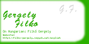 gergely filko business card