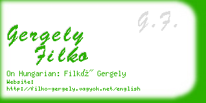 gergely filko business card